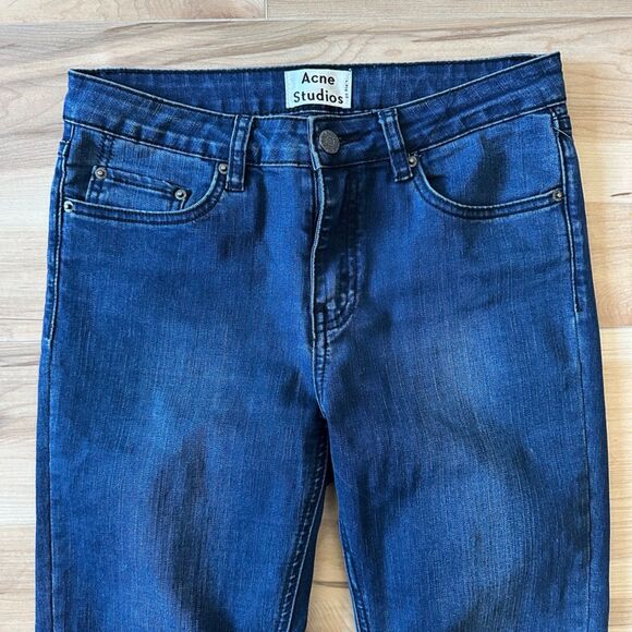 Acne Studios Skin 5 in Deep Mid Rise Denim‎ L. Nyg. 23 Jeans Blue Size 27/32 - Picture 2 of 7